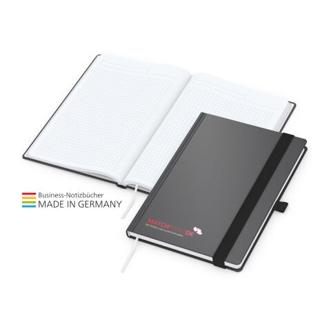 Notizbuch Vision-Book White bestseller mit Stiftschlaufe anthrazit | A5 | Siebdruck-Digital