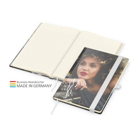 Business-Notizbuch Match-Book Creme A4/A5 weiß | A5 | 4C-Quality Digital | matt-individuell