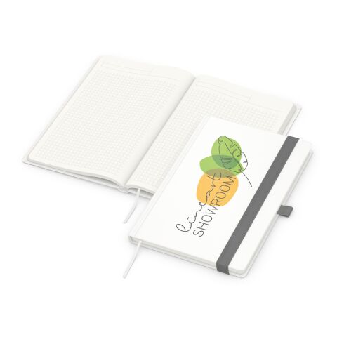 Notizbuch Match-Book Recycling Bunt-silber | A5 | 4C-Quality Digital | Cover-Star Recycling-Matt | Silbergrau