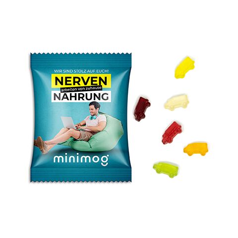 Fruchtgummi Standardformen transparent | 15 g | ohne Werbeanbringung | Standard-Folie | Fisch