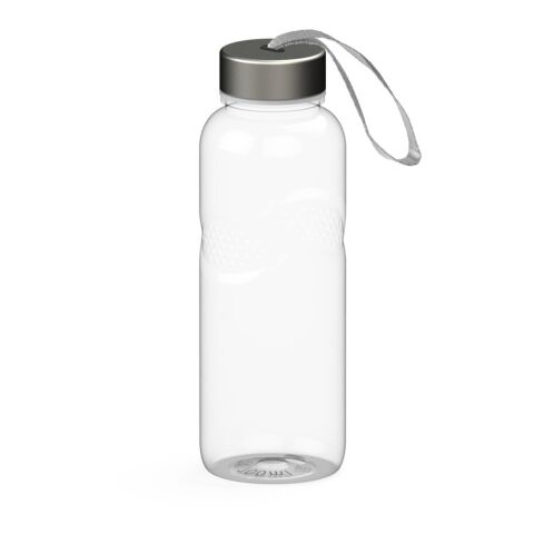 Werbeartikel Tritan Trinkflasche 700 ml Carve Pure Edelstahlverschluss auslaufsicher kohlensäuregeeignet BPA-frei – weiß – mit Logo bedruckt