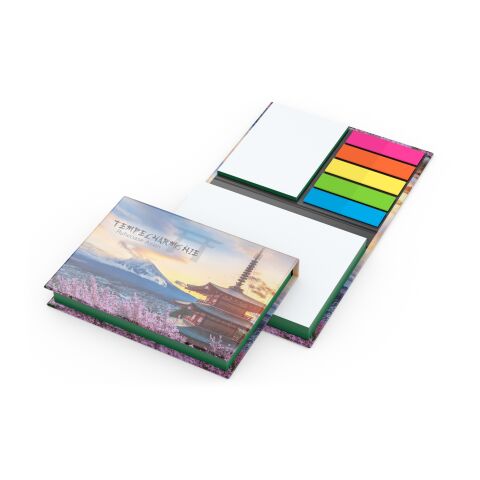 Haftnotiz-Set Wien Bookcover White Bestseller, 100/25 Blatt, Farbschnitt Bunt-grün | ohne Werbeanbringung | Grün | Matt
