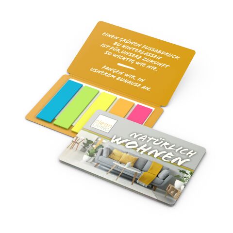 Haftmarker-Set Multi-Card Papiermarker Recycling, mikroperforierter Umschlag Bunt | ohne Werbeanbringung | 4C-Quality