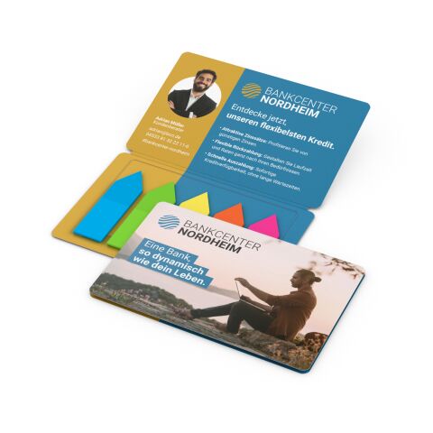 Haftmarker-Set Multi-Card Bestseller, mikroperforierter Umschlag Bunt | ohne Werbeanbringung | ohne Werbeanbringung | Pfeil-Filmmarker | Matt