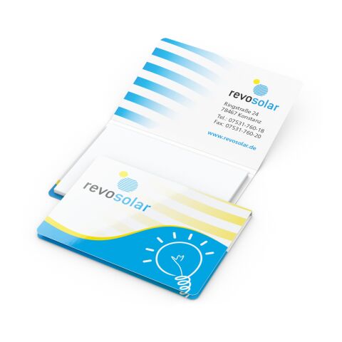Haftnotiz Memo-Card Bestseller Bunt | Nicht verfügbar | ohne Werbeanbringung | 4C-Quality | Haftnotiz Weiß | Matt