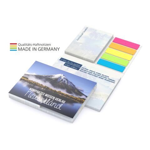Haftnotiz-Set Brüssel Recycling, 50/50 Blatt bunt | 4C-Quality | Nicht verfügbar | ohne Werbeanbringung | Softcover gloss | Haftnotiz individuell