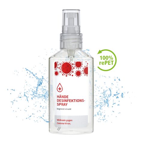 50 ml begrenzt viruzides Hände-Desinfektionsspray Transparent | Etikett &quot;Body Label&quot; glänzend