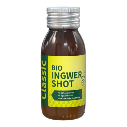 60 ml Ingwer-Shot Bio &quot;Classic&quot; 4-farbiger Etikett Body Label