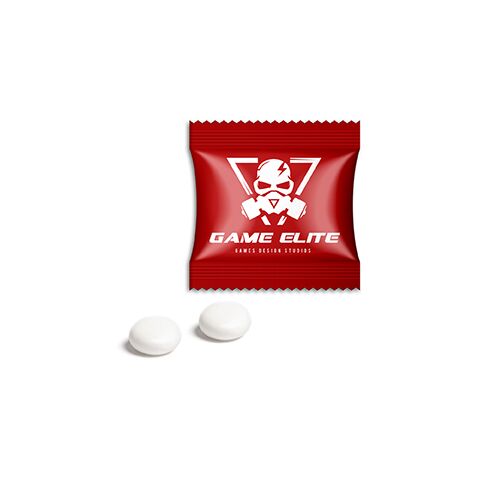 Double mentos weiß | 1-farbiger Flexodruck | Standard-Folie | mentos Mint