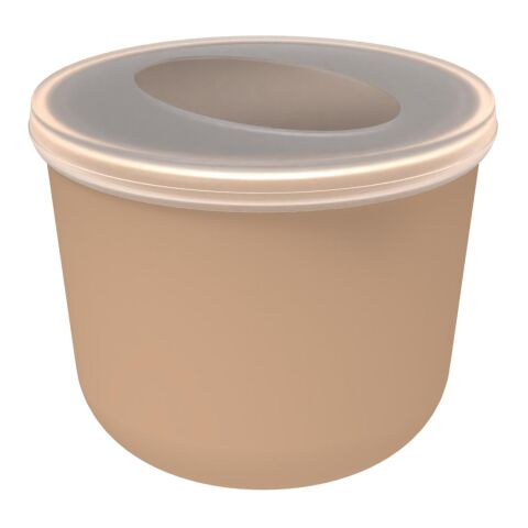 Nachhaltiger Werbeartikel Lunchpot ToGo, 650 ml – braun – mit Logo bedruckt
