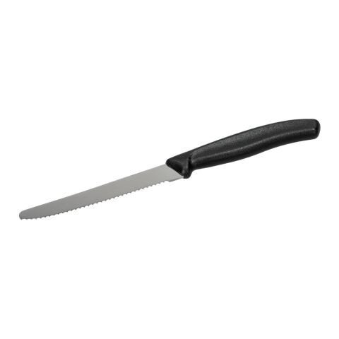 Werbeartikel Brotzeitmesser Vesper – schwarz – mit Logo bedruckt