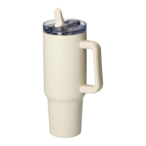allbranded Firmengeschenk Thermobecher Tampa – natur – mit Logodruck 1,2 Beige