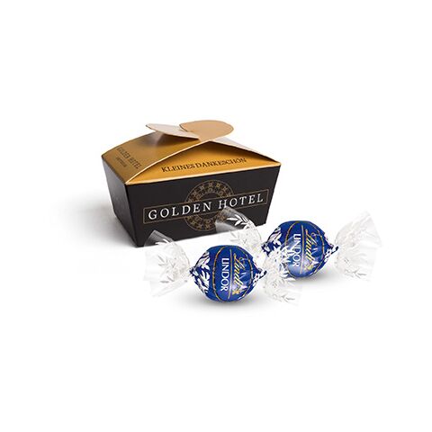 Lindt Lindor Kugeln im Werbeballotin 4c Digitaldruck  | Schokolade Feinherb