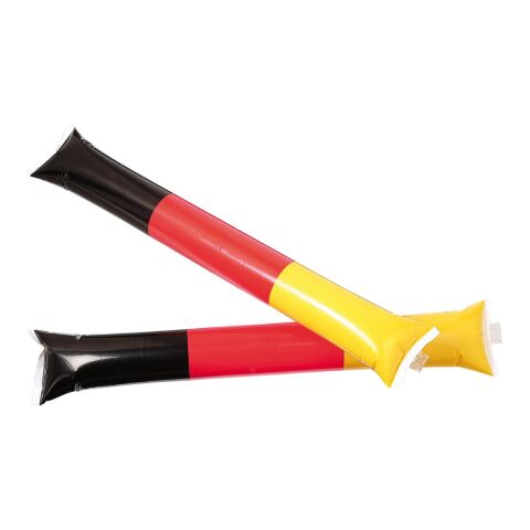 Klopfschlauch "Sticks" Deutschland-Farben | 1-farbiger Tampondruck | mittig gelbes Segment | Ø 50 mm