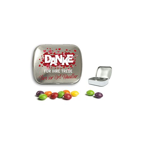 Mini Nostalgiedose blank | ohne Werbeanbringung | Nicht verfügbar | Nicht verfügbar | Skittles