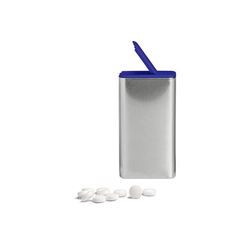 FlipTin silber | ohne Werbeanbringung | Traubenzuckertabletten