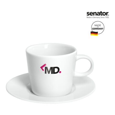 senator® Fancy Espresso Tasse mit Untertasse weiß | ohne Werbeanbringung
