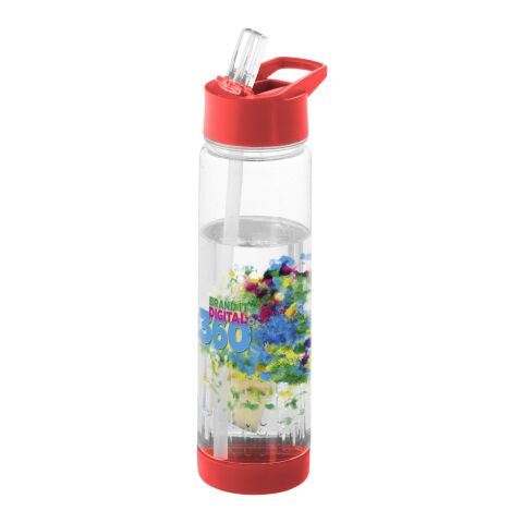 Tutti frutti Trinkflasche mit Fruchtsieb Standard | transparent-rot | ohne Werbeanbringung | Nicht verfügbar | Nicht verfügbar