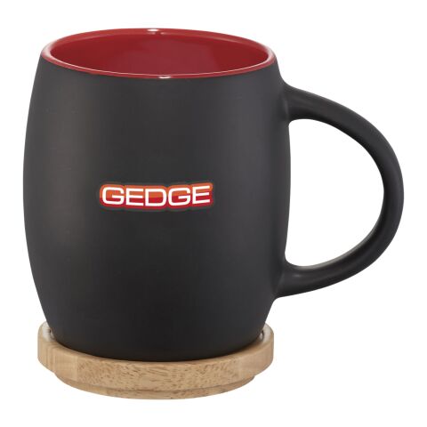 Hearth Keramiktasse mit Holz Deckel &amp; Untersetzer 