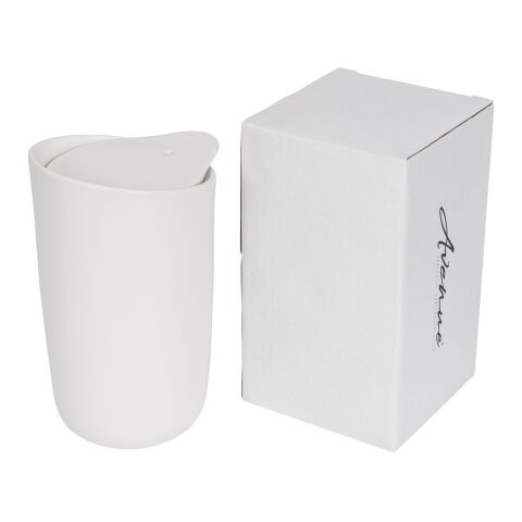 Mysa 400 ml doppelwandiger Keramikbecher Standard | weiß | ohne Werbeanbringung | Nicht verfügbar | Nicht verfügbar