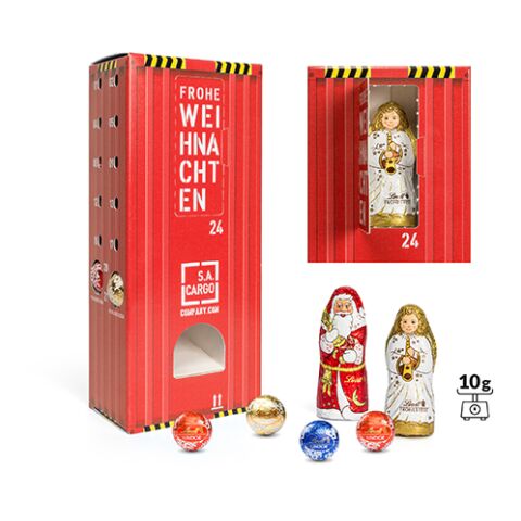 Lindt Lindor Adventsspender &quot;Turm&quot; mit Hohlfigur 4c Digitaldruck | Nicht verfügbar