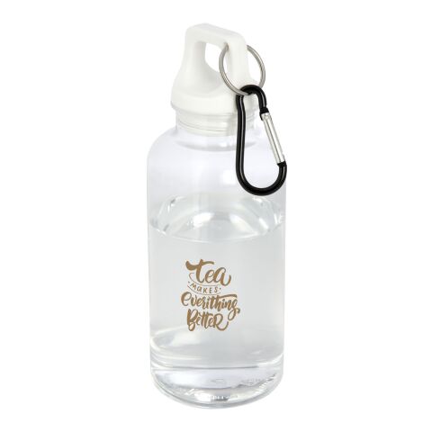 Oregon 400 ml RCS-zertifizierte Trinkflasche aus recyceltem Kunststoff mit Karabiner Standard | weiss | ohne Werbeanbringung | Nicht verfügbar | Nicht verfügbar
