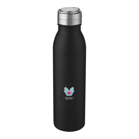 Harper 700 ml RCS-zertifizierte Sportflasche aus Edelstahl mit Metallschlaufe schwarz