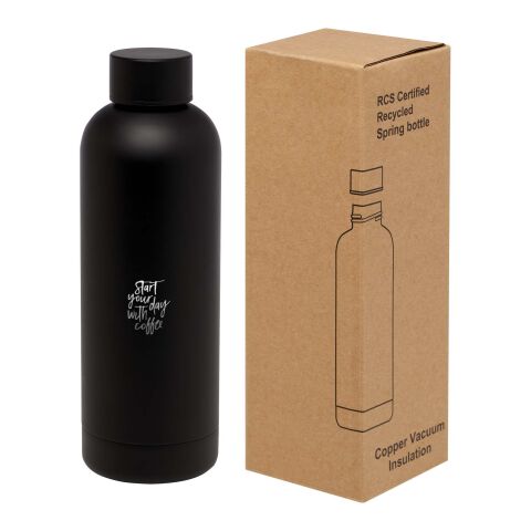 Spring 500 ml RCS-zertifizierte Kupfer-Vakuum Isolierflasche aus recyceltem Edelstahl Standard | schwarz | ohne Werbeanbringung | Nicht verfügbar | Nicht verfügbar