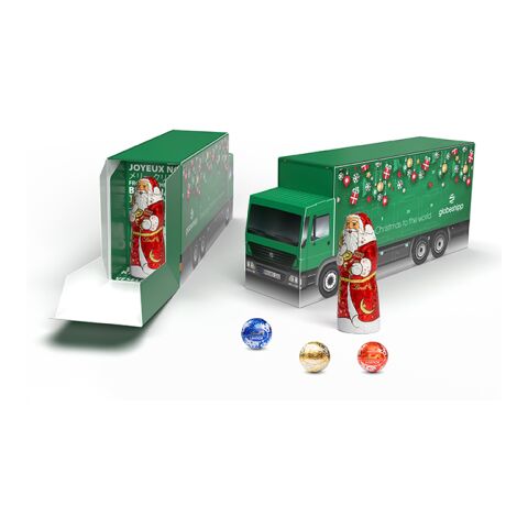 Lindt Lindor Adventskalender LKW Eco ohne Werbeanbringung | Lindor Kugeln &amp; 1 Nikolaus
