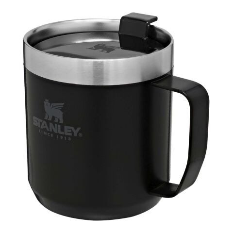 Stanley 350 ml Classic Legendary Camp Thermobecher  Standard | schwarz glänzend | 1-farbiger Tampondruck | Rückseite | 30 mm x 60 mm