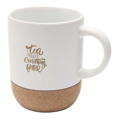 Billie 300 ml Sublimation Keramiktasse mit Korkdetails  Standard | weiss | ohne Werbeanbringung | Nicht verfügbar | Nicht verfügbar