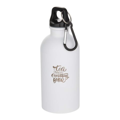 Oregon 400 ml matte RCS-zertifizierte einwandige Trinkflasche aus recyceltem Edelstahl mit Karabinerhaken