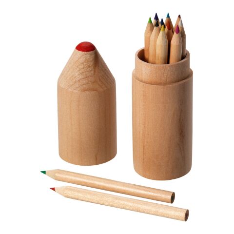 12-teiliges Buntstifteset in Box als Stift beige | ohne Werbeanbringung | Nicht verfügbar | Nicht verfügbar