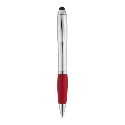 Nash Stylus Kugelschreiber silber mit farbigem Griff Standard | silber-rot | ohne Werbeanbringung | Nicht verfügbar | Nicht verfügbar