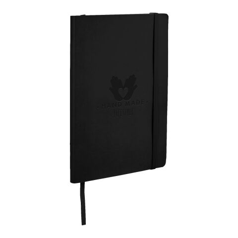 48h Express-Druck Werbeartikel Classic Softcover A5 Notizbuch – schwarz – mit Logo bedruckt