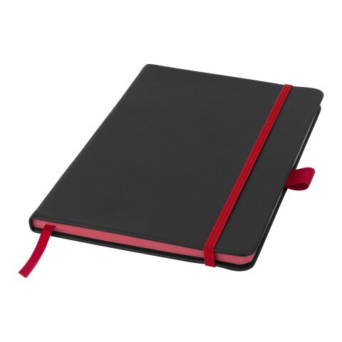 Colour-Edge A5 Hard Cover Notizbuch Standard | schwarz-rot | ohne Werbeanbringung | Nicht verfügbar | Nicht verfügbar