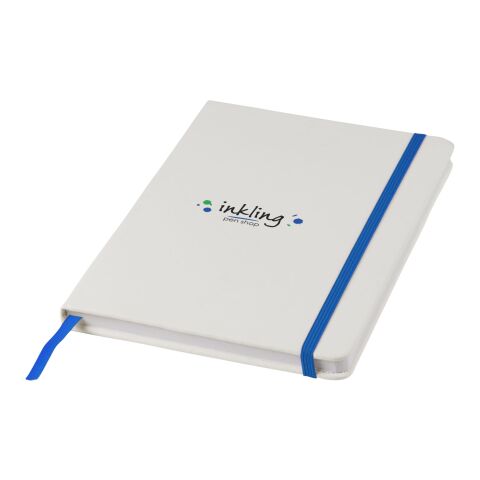 Spectrum weißes A5 Notizbuch mit farbigem Gummiband