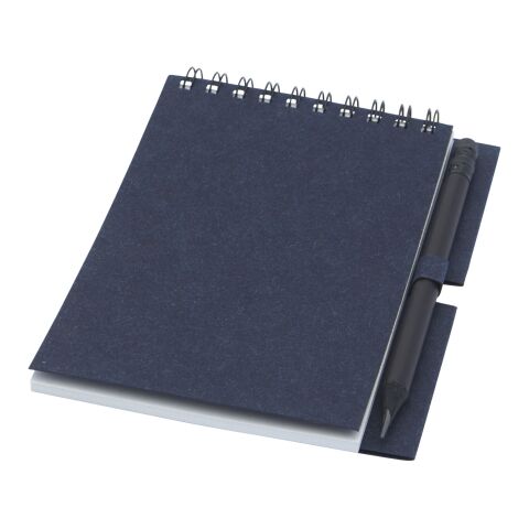 Luciano Eco Notizbuch mit Spiralbindung mit Stift – klein Standard | dunkelblau | ohne Werbeanbringung | Nicht verfügbar | Nicht verfügbar