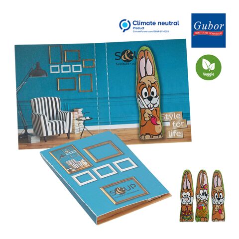 Süßes Briefchen mit MINI-Schoki-Osterhäschen„Standard“ 2-farbiger Digitaldruck