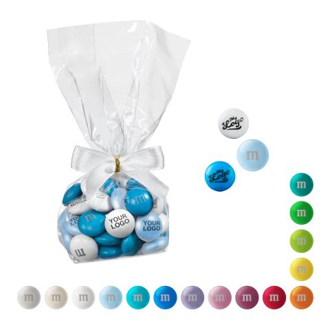 Personalisierte M&amp;M&#039;S® Schokolinsen im Tütchen mit Schleife, 40 g ohne Werbeanbringung | Wolke