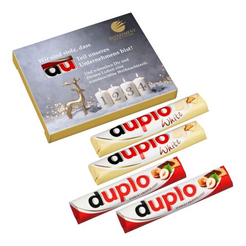 4er &quot;Advents&quot;-Duplo-Pack (2x Duplo klassisch + 2x Duplo weiß) ohne Werbeanbringung