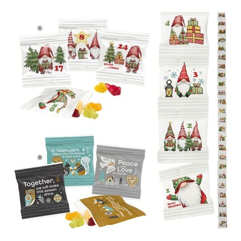 Fruchtgummi-Ketten-Adventskalender mit Standardmotiv Unbedruckt