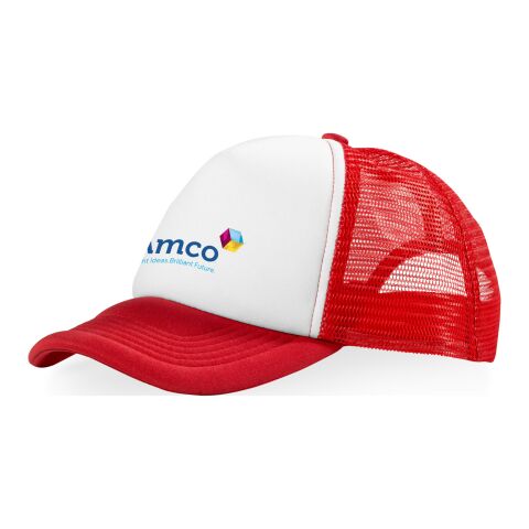 Trucker Kappe mit 5 Segmenten Standard | rot-weiß | ohne Werbeanbringung | Nicht verfügbar | Nicht verfügbar | Nicht verfügbar
