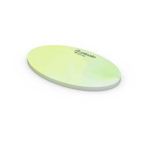 Form green+blue 125 x 72 Bunt | ohne Werbeanbringung | 50 Blatt | Oval
