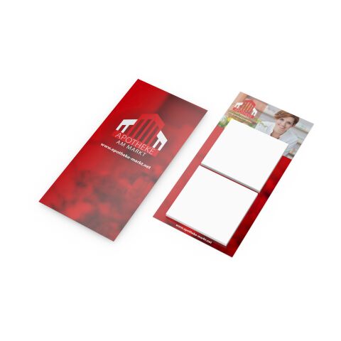 Haftnotizen-Note-Card Bunt | Nicht verfügbar | ohne Werbeanbringung | 4C-Quality | Haftnotiz Weiß