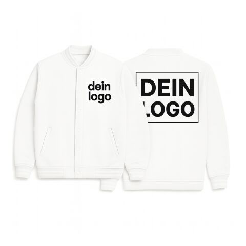 College Jacket Basic Tone Weiß | M | ohne Werbeanbringung | ohne Werbeanbringung | ohne Werbeanbringung | Weiß