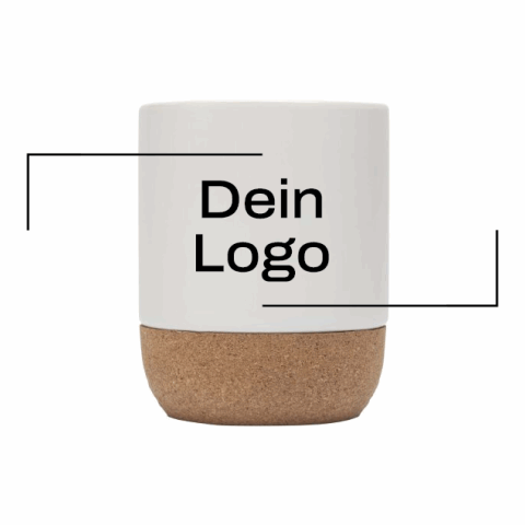 Billie 300 ml Keramiktasse mit Korkdetails 