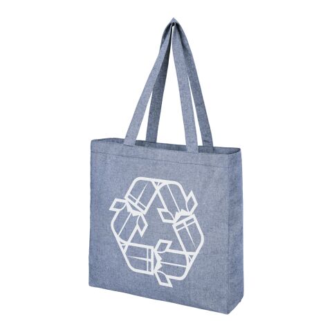 Pheebs Tragetasche mit Zwickel aus recycelter Baumwolle, 210 g/m2 Standard | heather blau | ohne Werbeanbringung | Nicht verfügbar | Nicht verfügbar | Nicht verfügbar