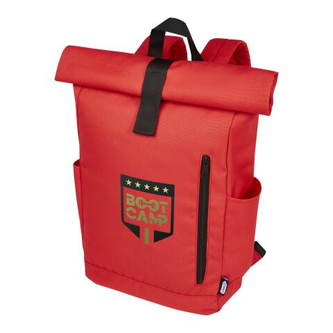 Byron 15,6&quot; GRS Recycled PET Roll-Top Rucksack 18 L Standard | rot | ohne Werbeanbringung | Nicht verfügbar | Nicht verfügbar | Nicht verfügbar