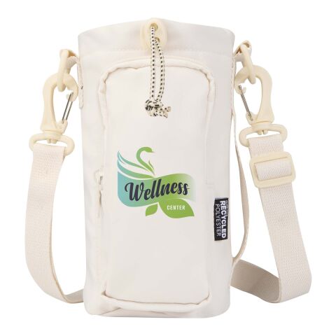 Werbeartikel Trip Aware™ Recycelte Reisetasche für Flaschen 2 L – elfenbeinweiß – mit Logo bedruckt